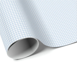 Papel De Regalo Gingham Azul y Blanco