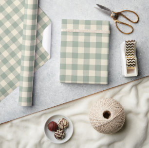 Papel De Regalo Gingham Casi Despierto - A lo largo del río a cuad