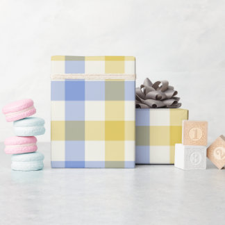 Papel de regalo - Gingham celeste