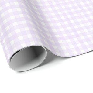 Papel De Regalo Gingham Clásico de Lavanda