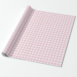 Papel De Regalo Gingham Cuadriculado Rosa Casa de Campo