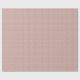 Papel De Regalo Gingham de Arándano Rojo Granate