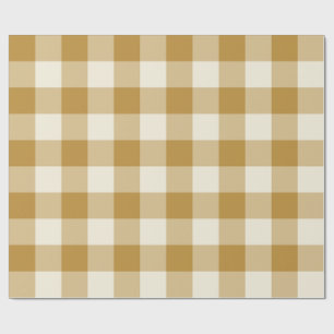 Papel De Regalo Gingham de cuadros grandes de búfalo amarillo most