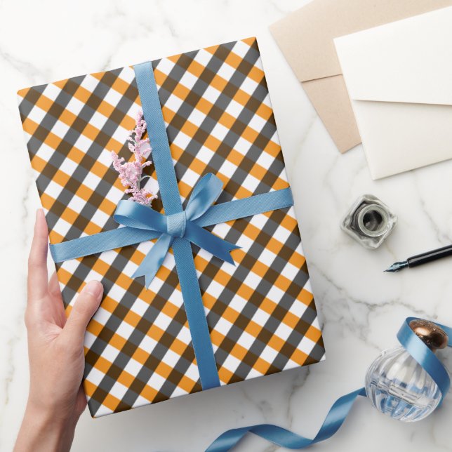 Papel De Regalo Gingham de Halloween 10 (Regalar)