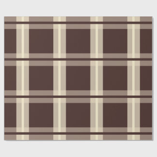 Papel De Regalo Gingham | Marrón y beige