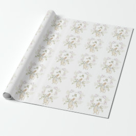 Papel De Regalo Gingham Peter the Rabbit Blue Monograma Baby Showe