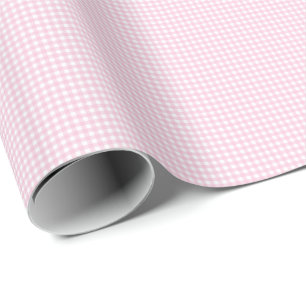 Papel De Regalo Gingham rosa y blanco