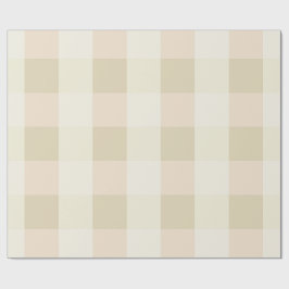 Papel De Regalo Gingham | Rosa y Crema