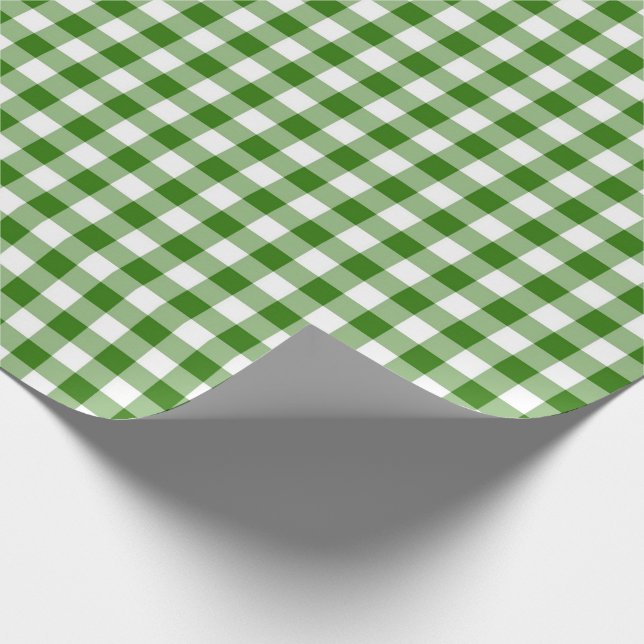 Papel De Regalo Gingham verde (Esquina)