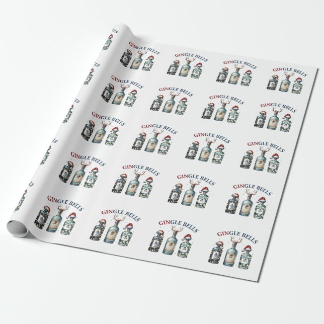Papel De Regalo Gingle Bells de regalo de Navidad (Desenrollado)