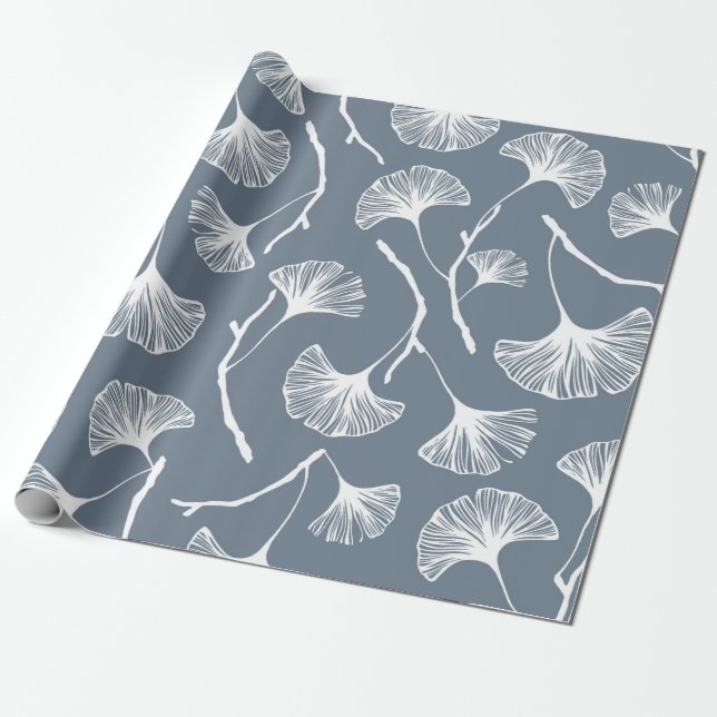 Papel De Regalo Ginkgo biloba deja un patrón sin fisuras (Desenrollado)