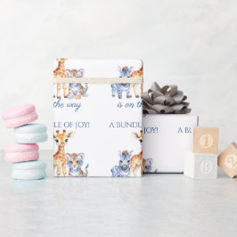 Papel De Regalo Girafa de cebra y tigre bebés