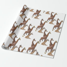 Papel De Regalo Giraffe Birthday Safari