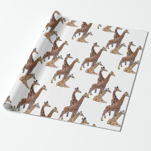 Papel De Regalo Giraffe Birthday Safari