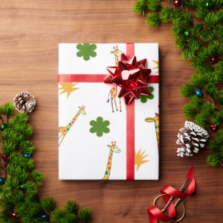 Papel De Regalo Giraffe Galore