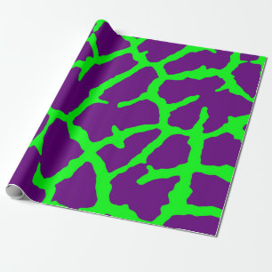 Papel De Regalo Giraffe Print Wine Lime