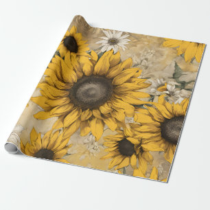 Papel De Regalo Girasol