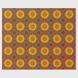 Papel De Regalo Girasol Caleidoscopio 