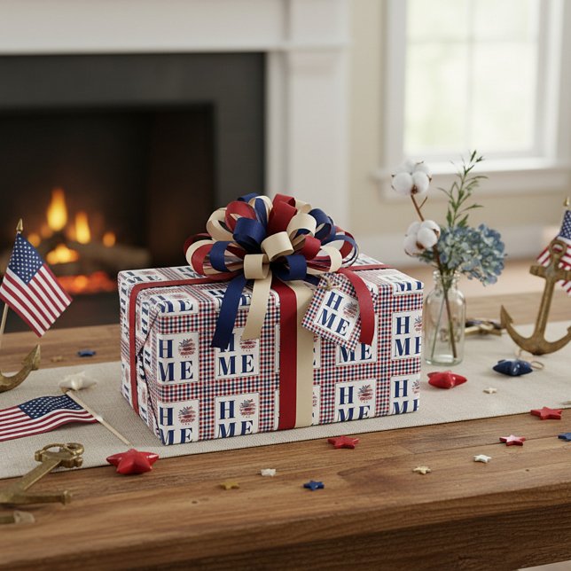 Papel De Regalo girasol de cuadros de búfalo "Hogar"  (Subido por el creador)