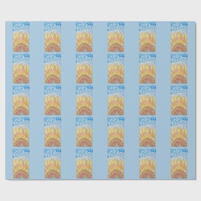 Papel De Regalo Girasol Flor Radiante (Superficie plana)