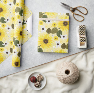 Papel De Regalo Girasol Floral