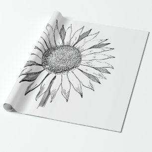Papel De Regalo Girasol ilustrado