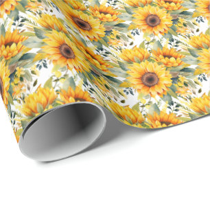 Papel De Regalo Girasoles Amarillos