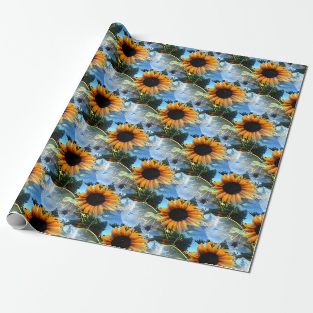 Papel De Regalo Girasoles de Caitlin.... (Desenrollado)