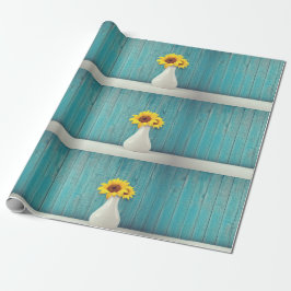 Papel De Regalo Girasoles en un jarrón