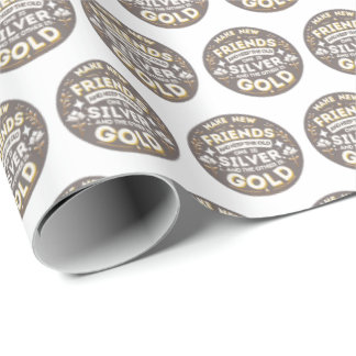 Papel De Regalo Girl Scouting Make New Friends Gift Wrap