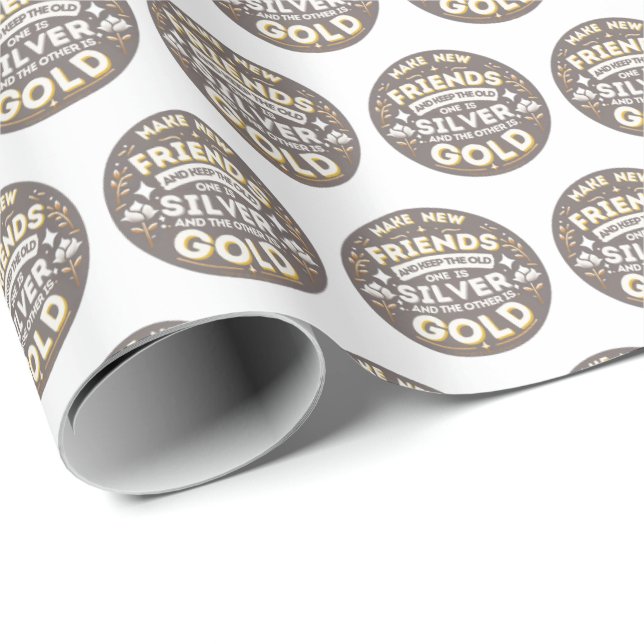 Papel De Regalo Girl Scouting Make New Friends Gift Wrap (Esquina del rollo)