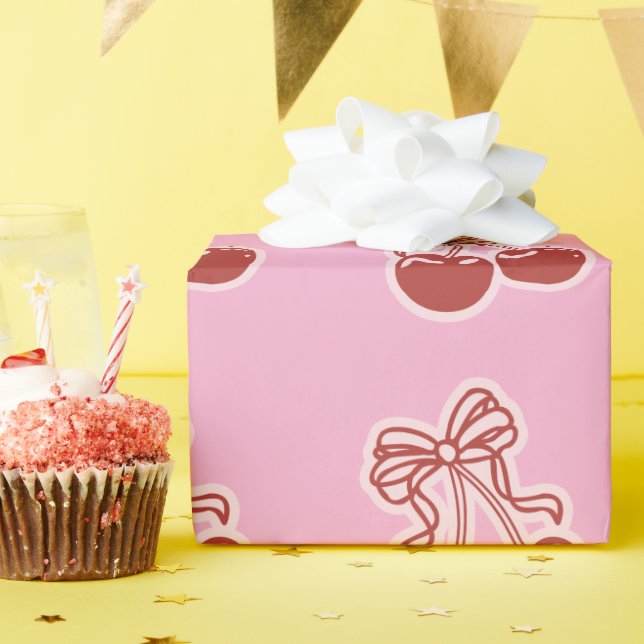 Papel De Regalo Girls Cherry Sweet 16th Birthday Invitation (Fiesta de cumpleaños )