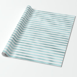 Papel De Regalo Girly Glam Aqua Mint Stripes