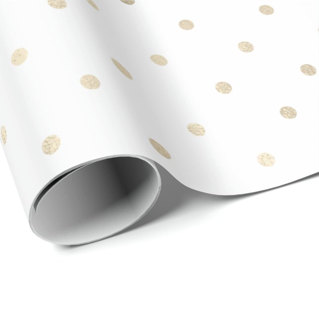 Papel De Regalo Girly Glam Gold Dots (Esquina del rollo)