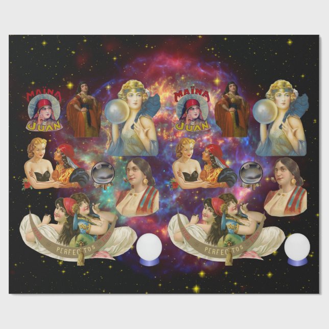 Papel De Regalo Gitanos que cuentan en Fortuna (Superficie plana)