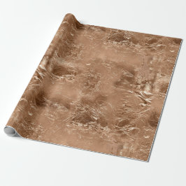 Papel De Regalo Glam de oro Peach Rosa