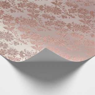 Papel De Regalo Glam Floral Floral de color rosa rosa de Rubor