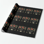 Papel De Regalo Glam Las Vegas Casino Royale Bacheler Party<br><div class="desc">Diseño de tarjetas Royal, Vintage Gran Gatsby y Casino. Presenta un Gran Gatsby, una forma de estilo Hollywood Art Deco de los años 20 de Roaring, una imitación real de oro más libre de lis, fuentes vintage, así como juegos de cartas con bordes dorados. Utilice la herramienta Personalize para agregar...</div>