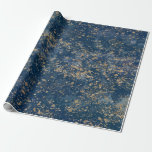 Papel De Regalo Glam moderno con manchas de oro y azul<br><div class="desc">papel de envoltura de personalizado</div>