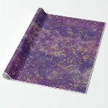 Papel De Regalo Glam moderno con manchas moradas y doradas<br><div class="desc">papel de envoltura de personalizado</div>