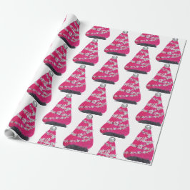 Papel De Regalo Glam Pink Christmas Tree