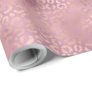 Papel De Regalo Glam Pink Glitzy Leopard Print