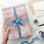 Papel De Regalo Glam Rubor Ladrillos rosas Ducha de novia<br><div class="desc">Glam Rubor Ladrillos rosas Ducha de novia</div>