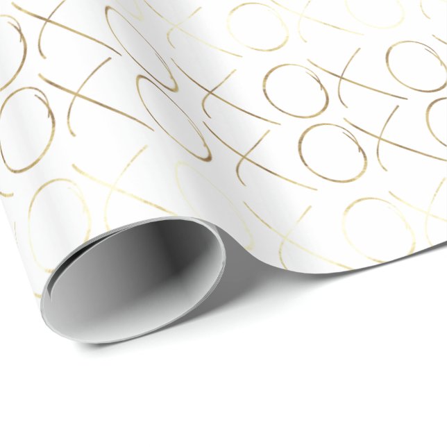 Papel De Regalo Glam XOXO Gold (Esquina del rollo)
