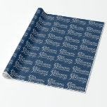Papel De Regalo Glamoroso Purpurina 25. Patrón de aniversario Boda<br><div class="desc">Glamoroso patrón de diseño de texto en el 25º aniversario de boda plateado sobre fondo azul marino personalizado que se puede cambiar en el sitio web. Diamantes falsos y acento cardíaco. Si necesita ayuda para personalizar alguno de mis diseños, póngase en contacto con el diseñador ArtOnWear. Formato de texto gratuito...</div>