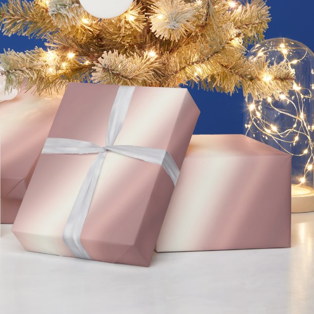 Papel De Regalo Glamorous Elegant Template Rose Gold Gift (Vacaciones)