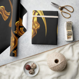 Papel De Regalo Glamour Art Déco: Regalo de lujo en oro líquido ab