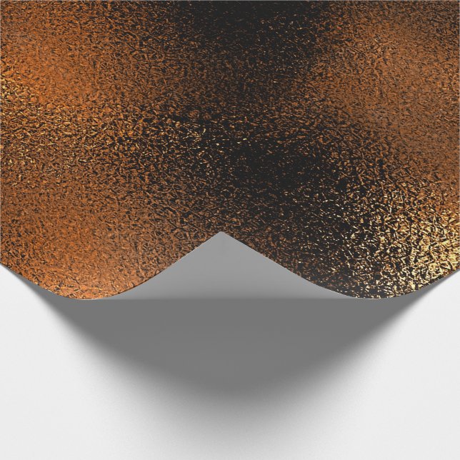 Papel De Regalo Glass de hielo de oro negro profundo (Esquina)