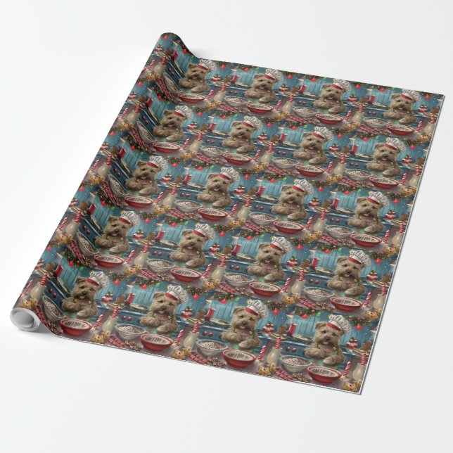 Papel De Regalo Glen of Imaal Terrier Holiday Baking: Festividad (Desenrollado)