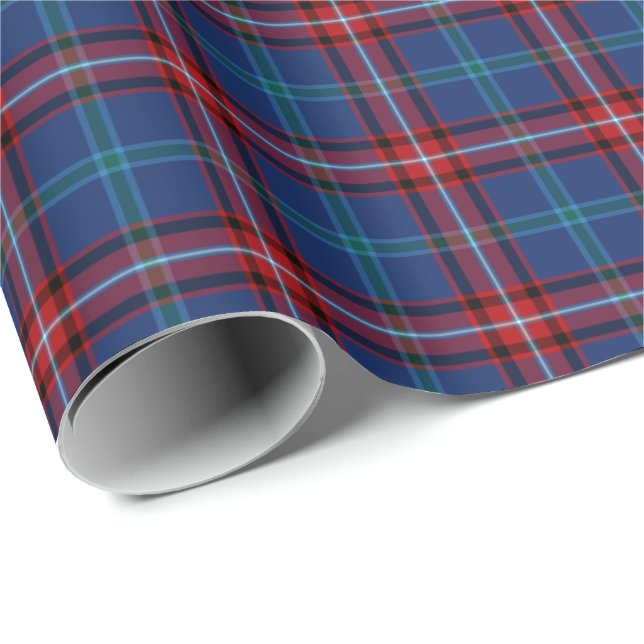 Papel De Regalo Glenn Clan Tartán Patrón de Placas Irlandés (Esquina del rollo)